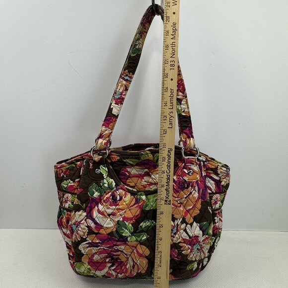 Vera Bradley English Rose Quilted Shoulder Bag Purse Wallet Set Floral Retired - Picture 12 of 16
